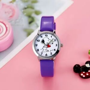 Charming Purple Cartoon Kids Watch